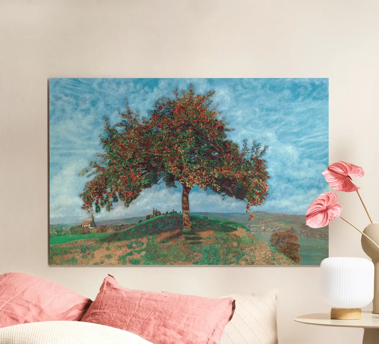 Apple Tree by Lake Zürich poster da apoloprints
