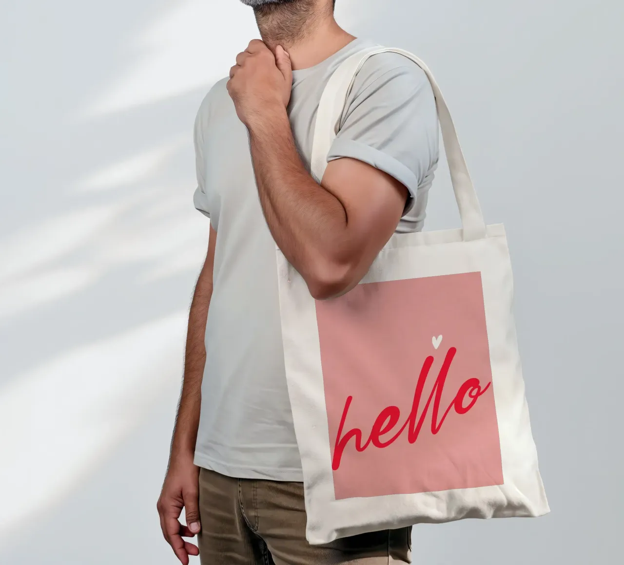 Hello Typography borsa in juta da Attaboy Dsgn
