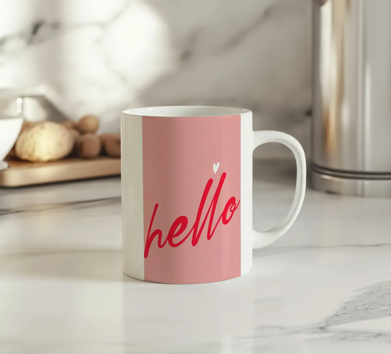 Hello Typography tazza in ceramica da Attaboy Dsgn