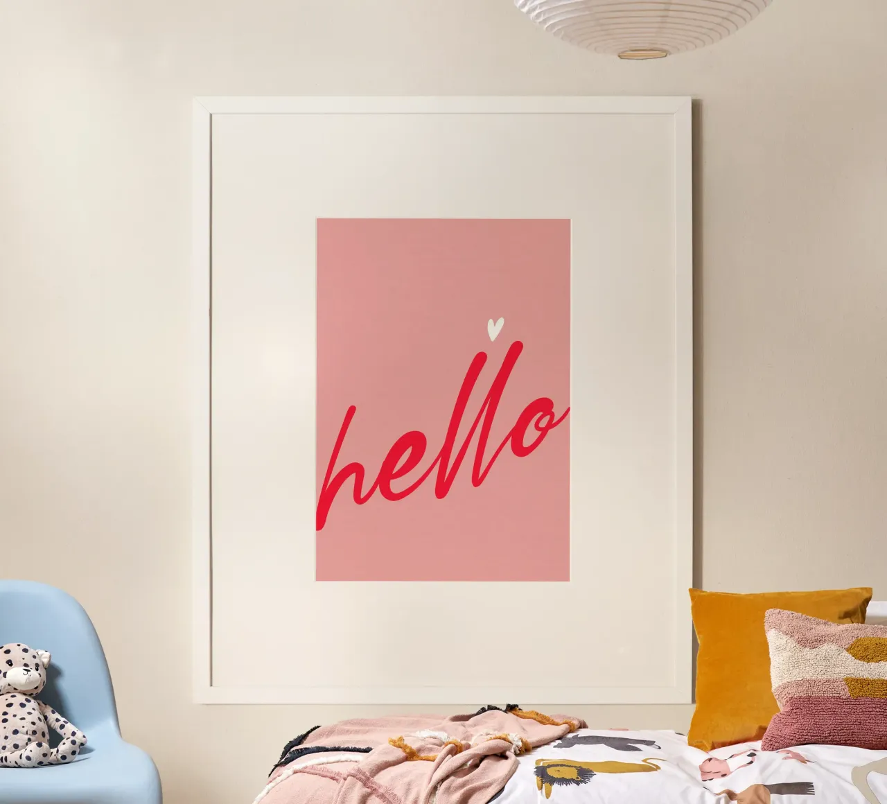 Hello Typography poster con telaio in alluminio da Attaboy Dsgn
