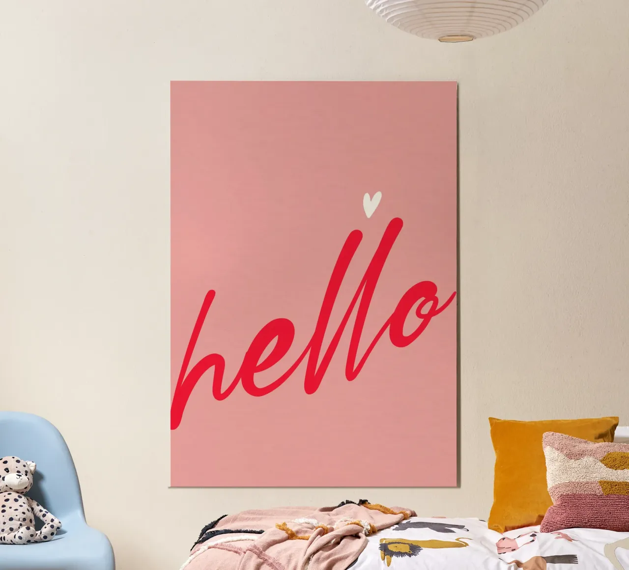 Hello Typography poster con telaio in alluminio da Attaboy Dsgn