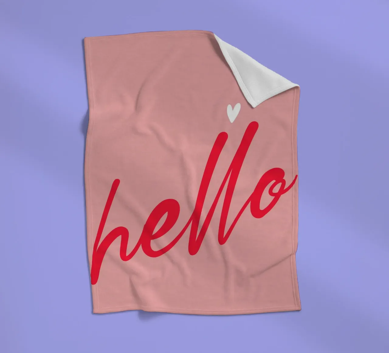 Hello Typography fleece blanket by Attaboy Dsgn