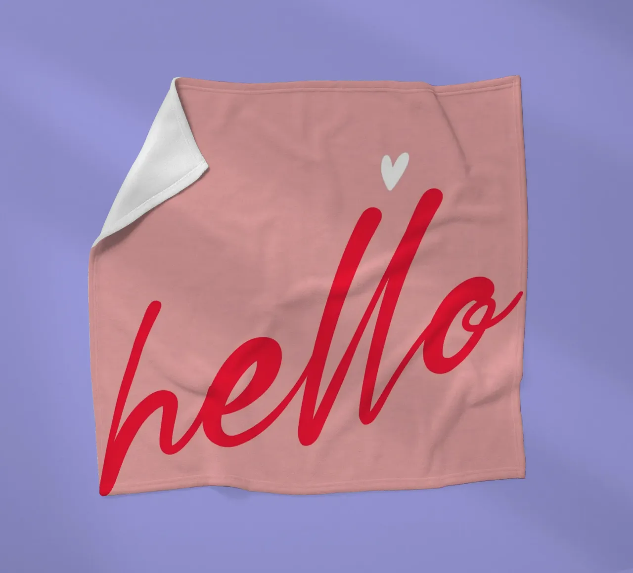Hello Typography fleece blanket by Attaboy Dsgn