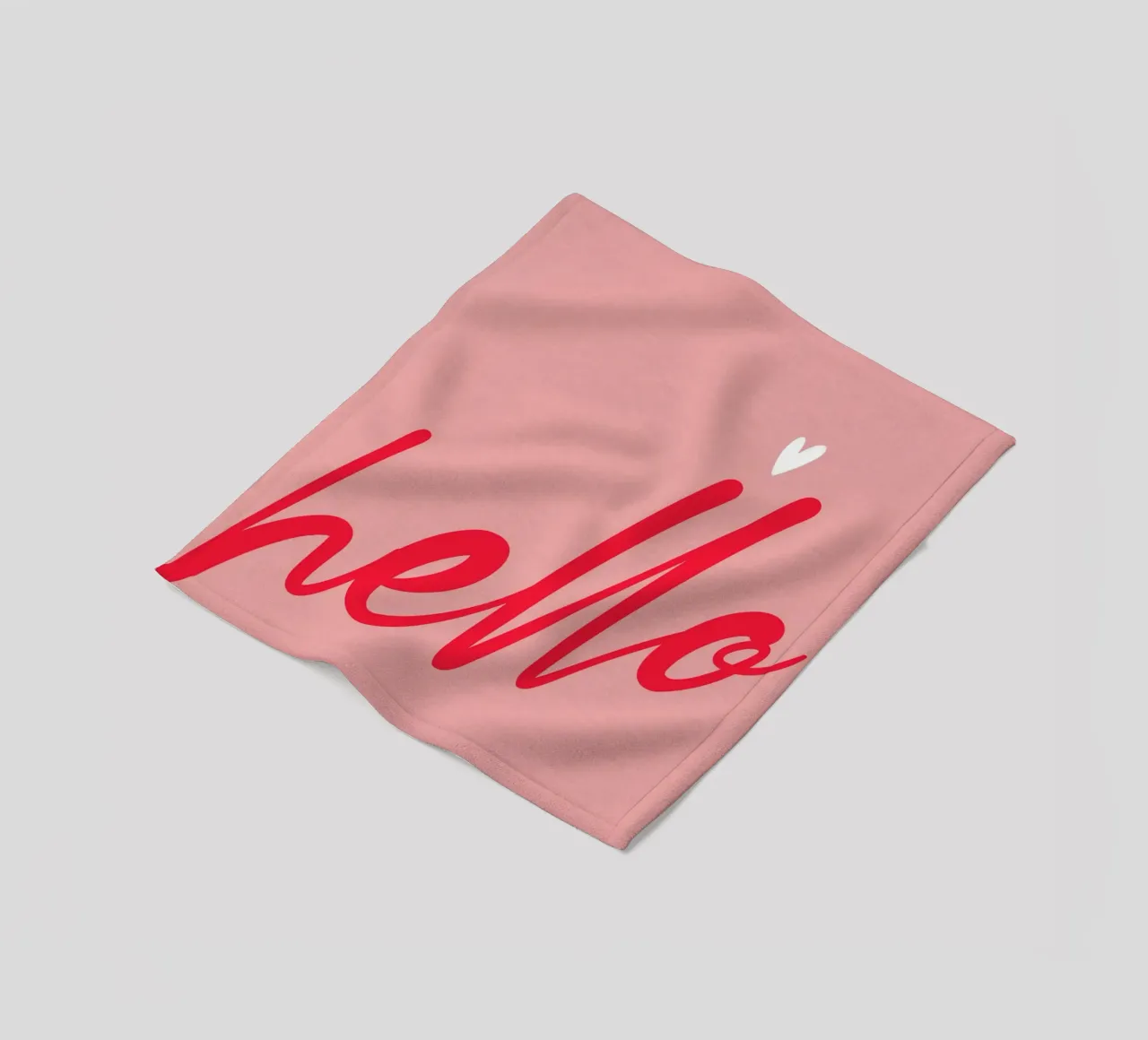 Hello Typography fleece blanket by Attaboy Dsgn