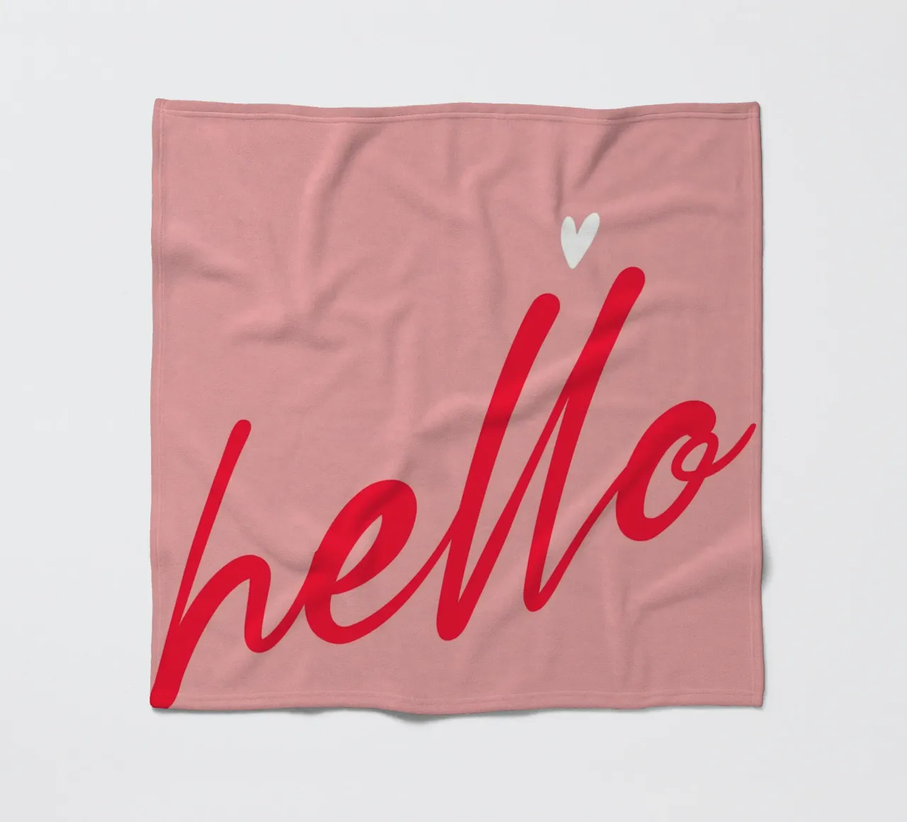 Hello Typography fleece blanket by Attaboy Dsgn