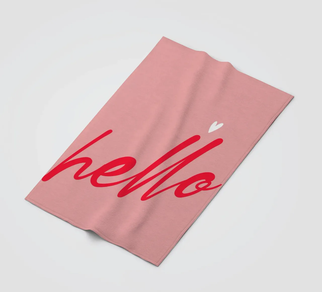 Hello Typography fleece blanket by Attaboy Dsgn