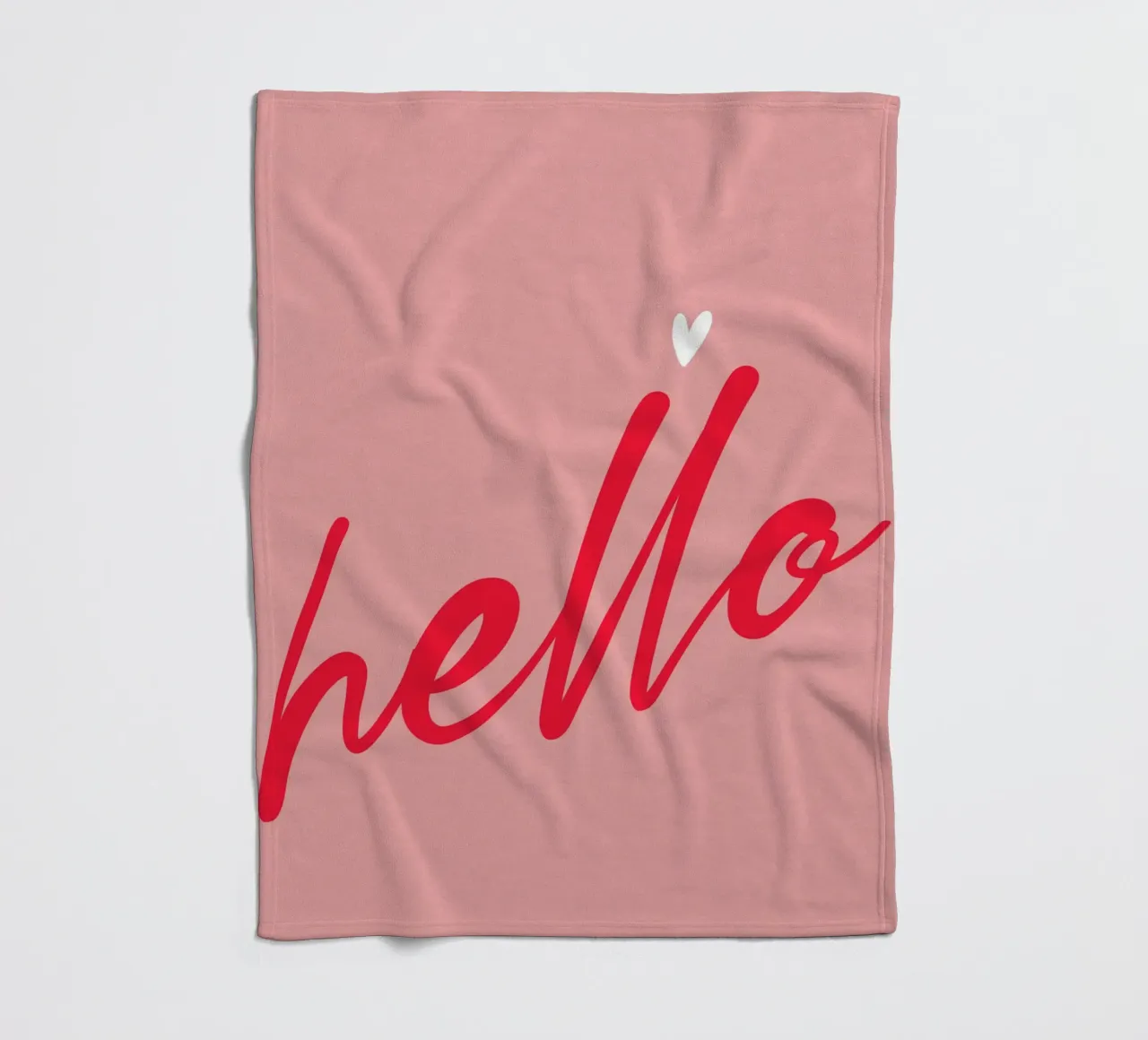 Hello Typography fleece blanket by Attaboy Dsgn