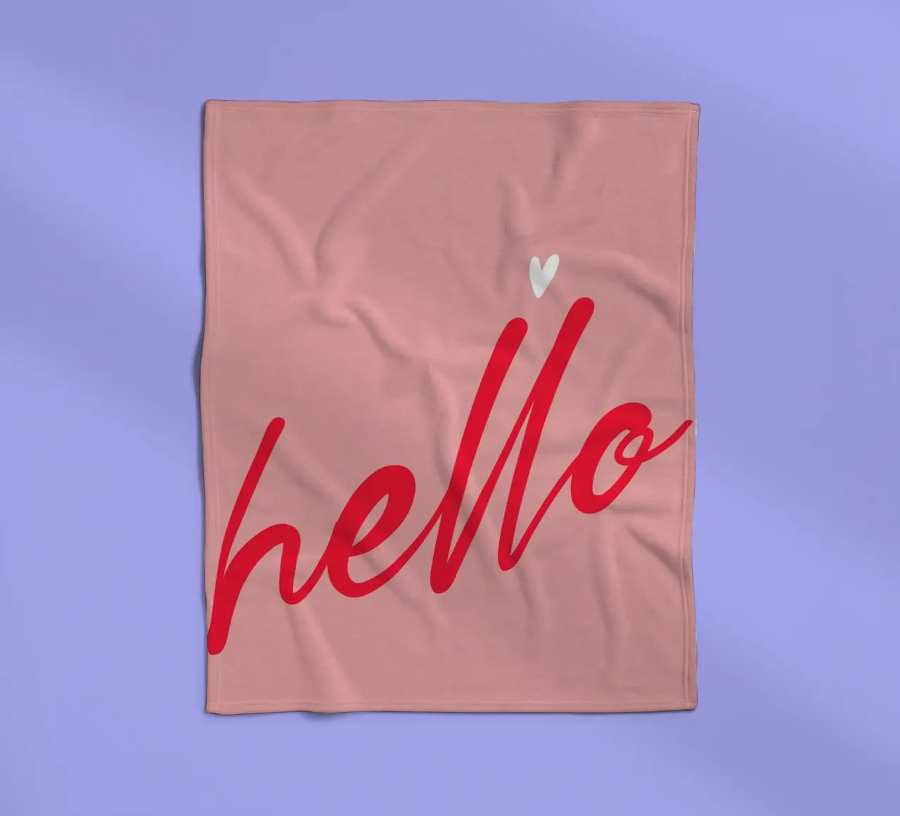 Hello Typography fleece blanket by Attaboy Dsgn