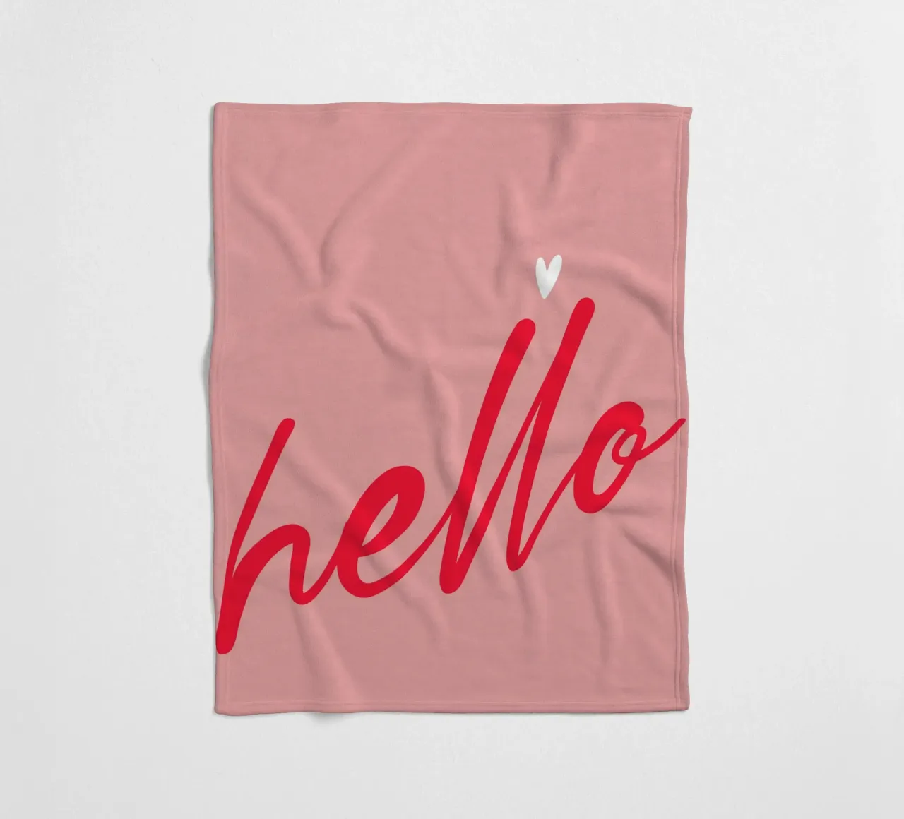 Hello Typography fleece blanket by Attaboy Dsgn