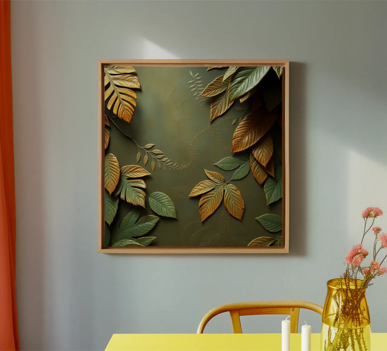 Illustratie van omhelzend paar in formele kleding canvas met Baklijst van DesignDoodle
