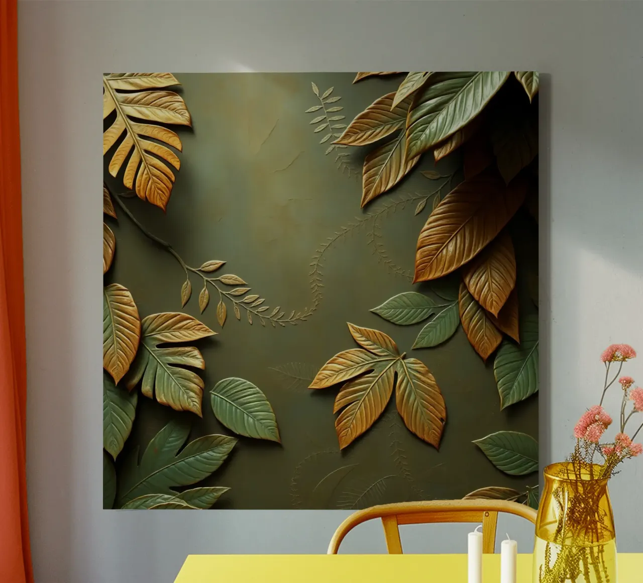 Illustratie van omhelzend paar in formele kleding canvas met Baklijst van DesignDoodle
