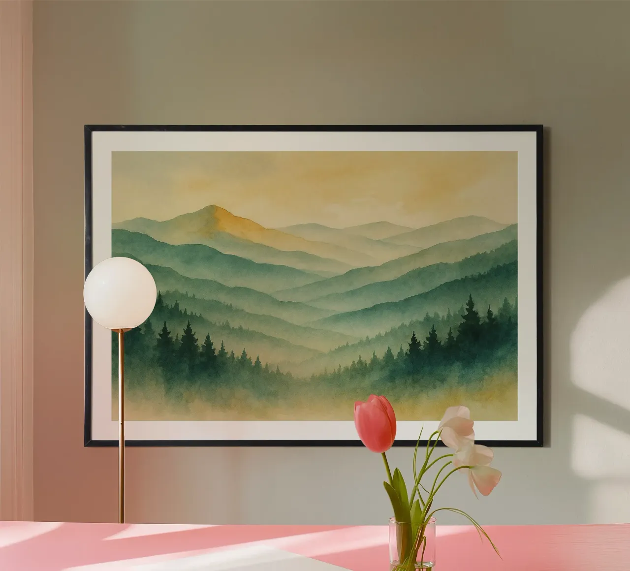 Sereno Pine Horizon poster da Chromatic Fusion Studio