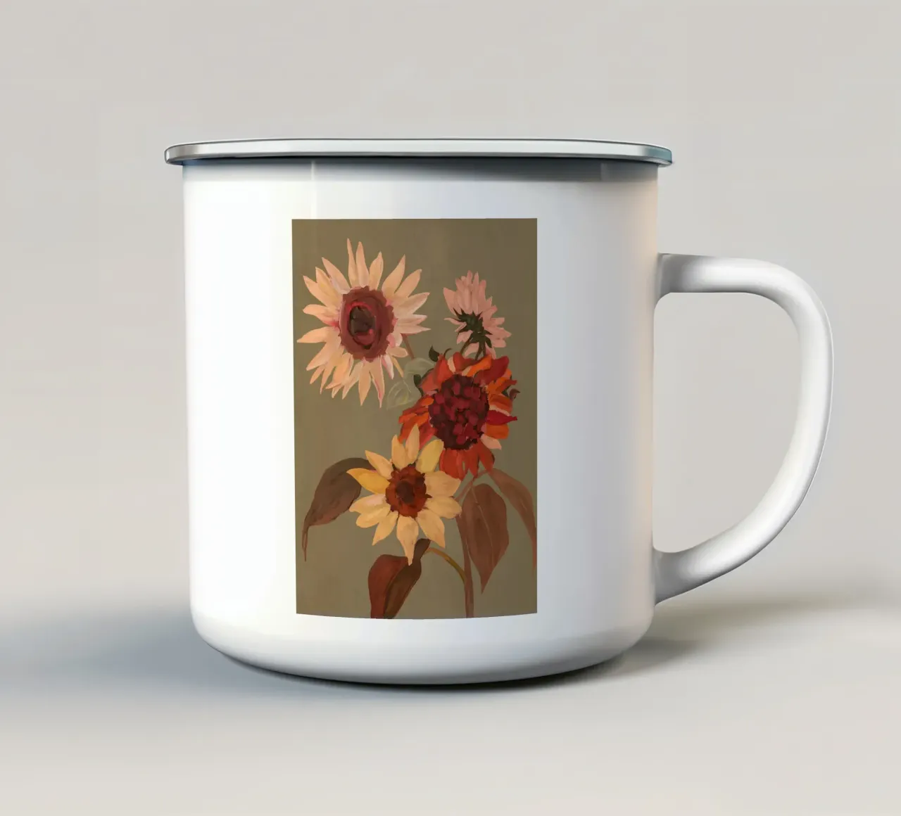 Momento dei girasoli tazza in smalto da ThingDesign