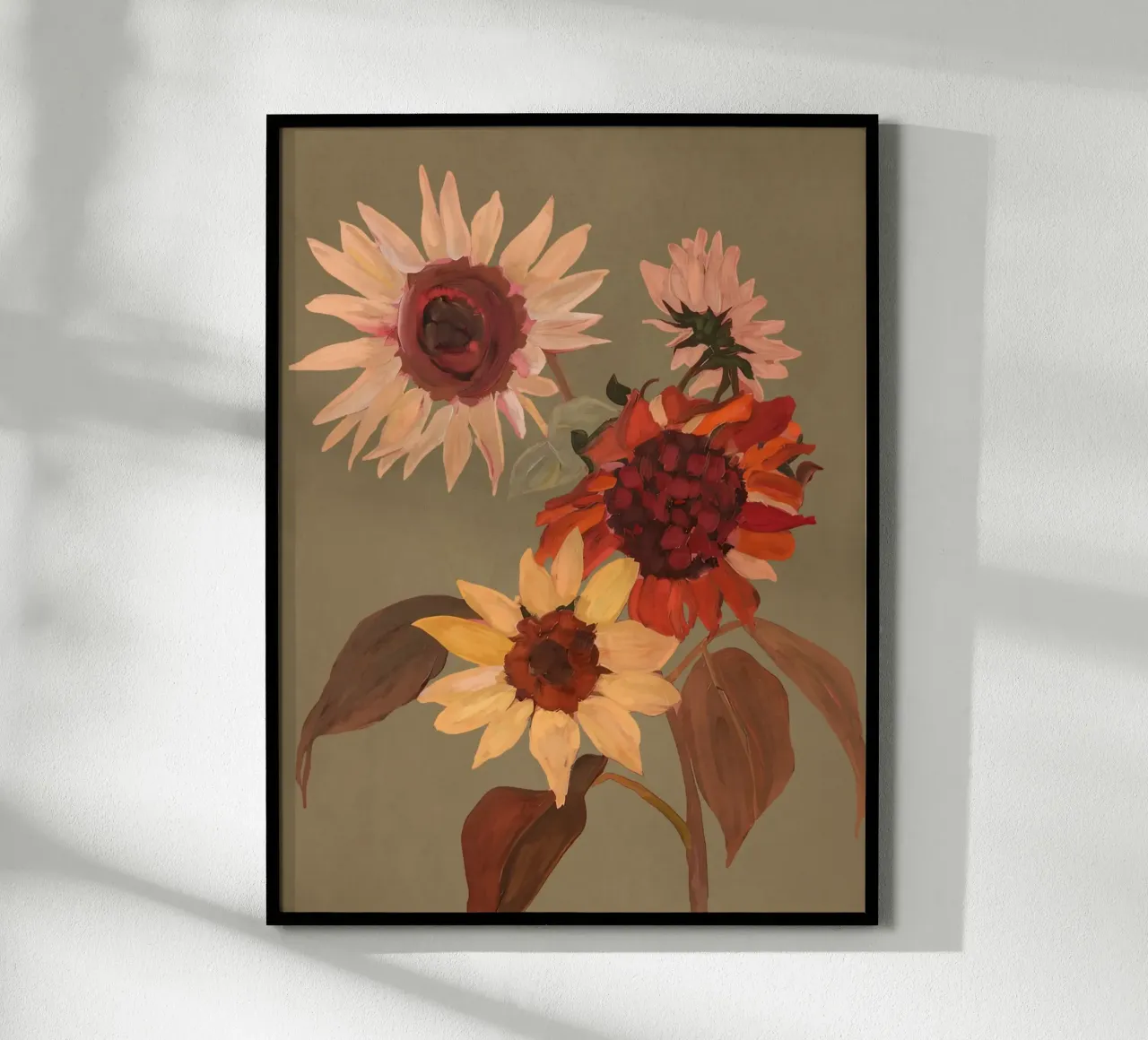 Momento dei girasoli poster con telaio in plastica da ThingDesign