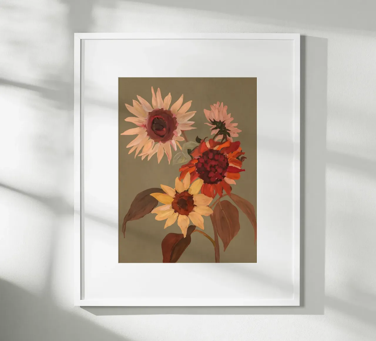Momento dei girasoli poster con telaio in plastica da ThingDesign
