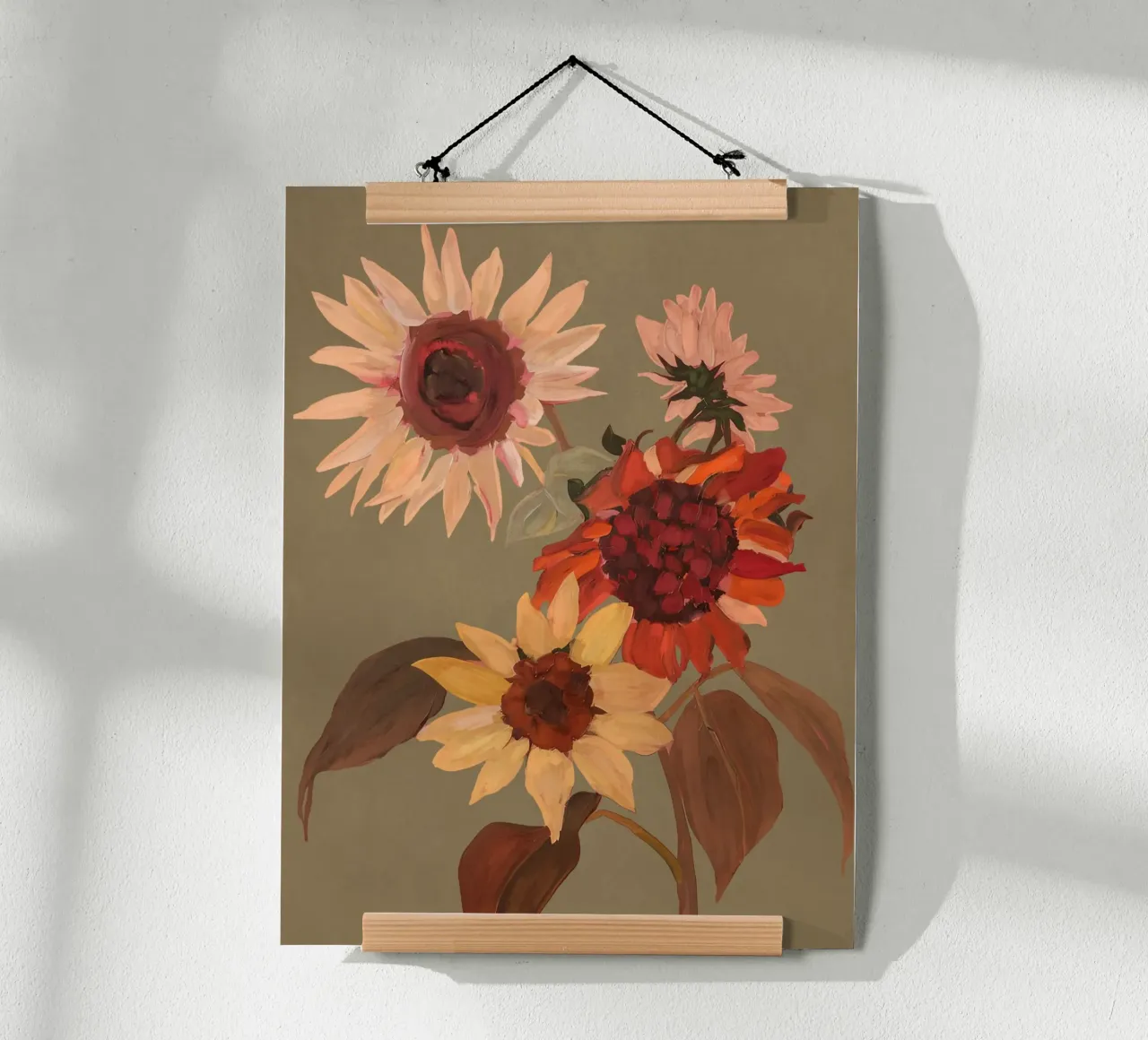 Momento dei girasoli poster con telaio in plastica da ThingDesign