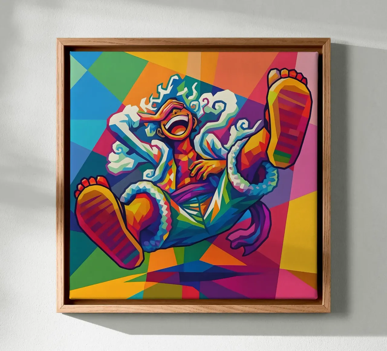 Scimmia d Luffy marcia 5 wpap tela con Cornice a cassetta da BONANZA