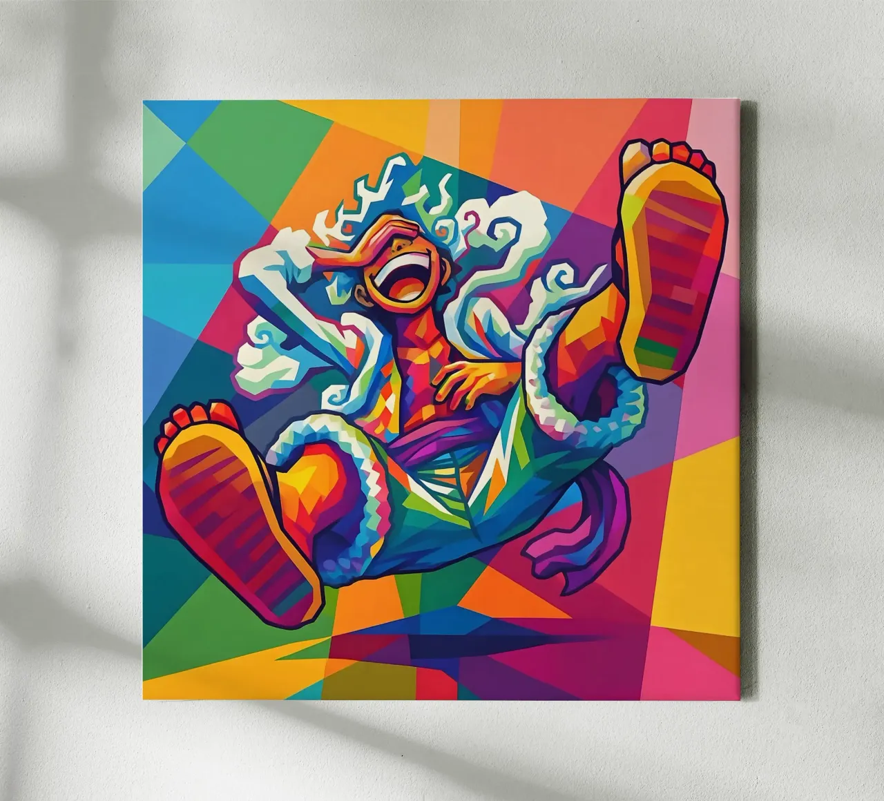 Scimmia d Luffy marcia 5 wpap tela con Cornice a cassetta da BONANZA