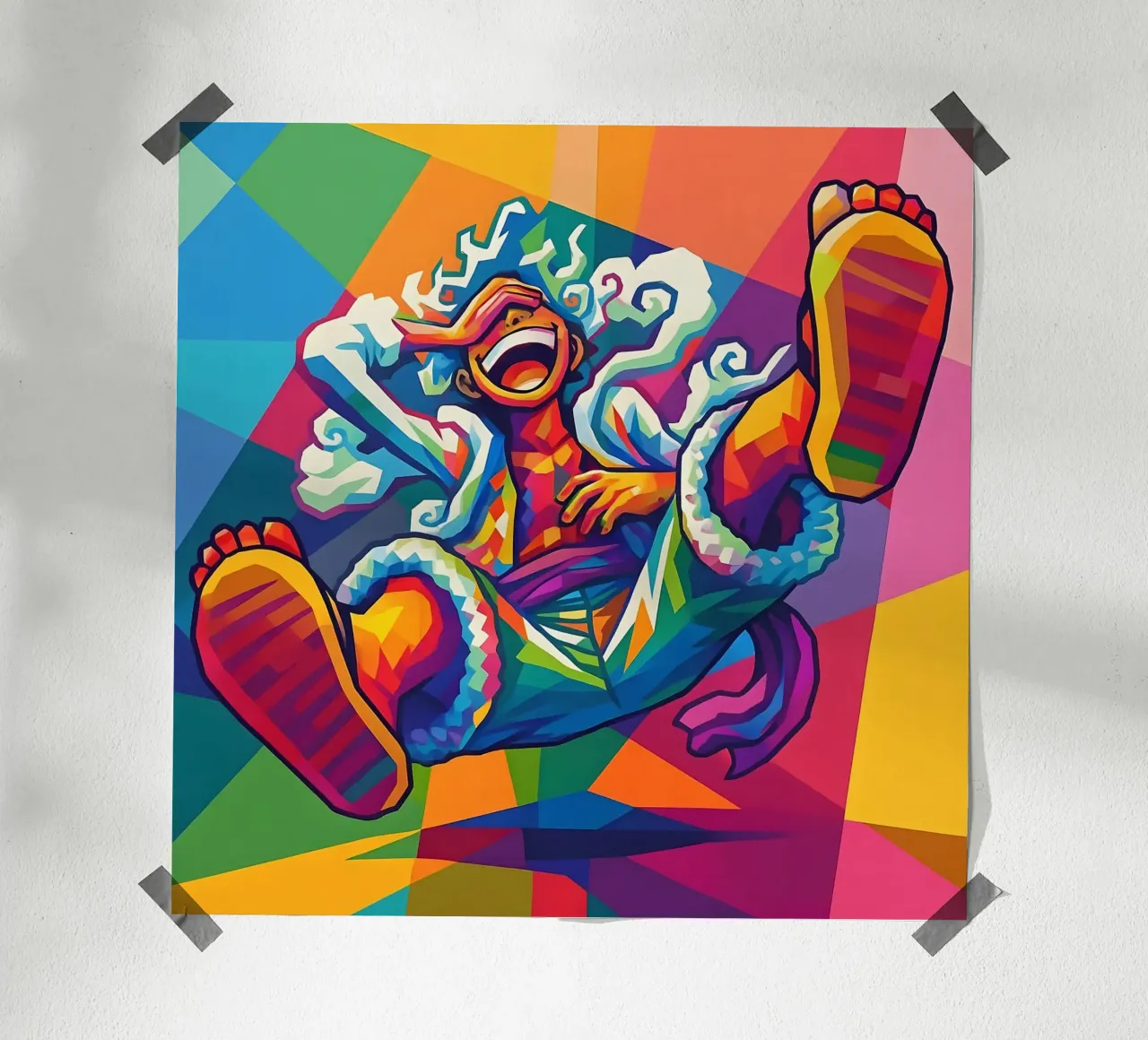 Scimmia d Luffy marcia 5 wpap poster da BONANZA