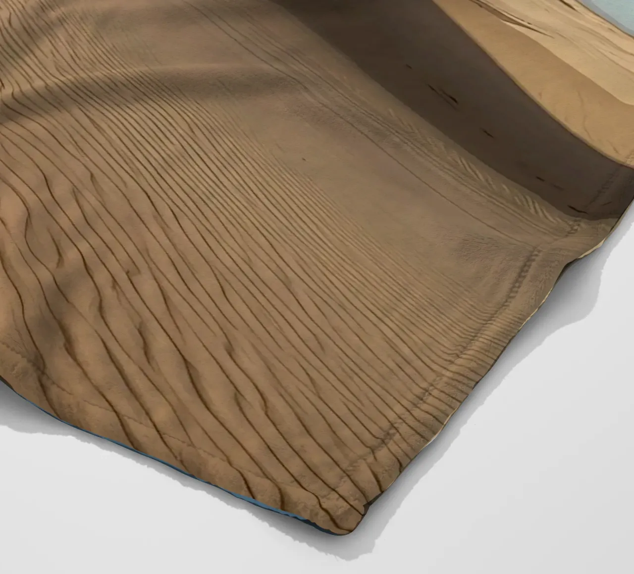 Paesaggio desertico con dune di sabbia e cielo blu coperta in pile da DesignDoodle