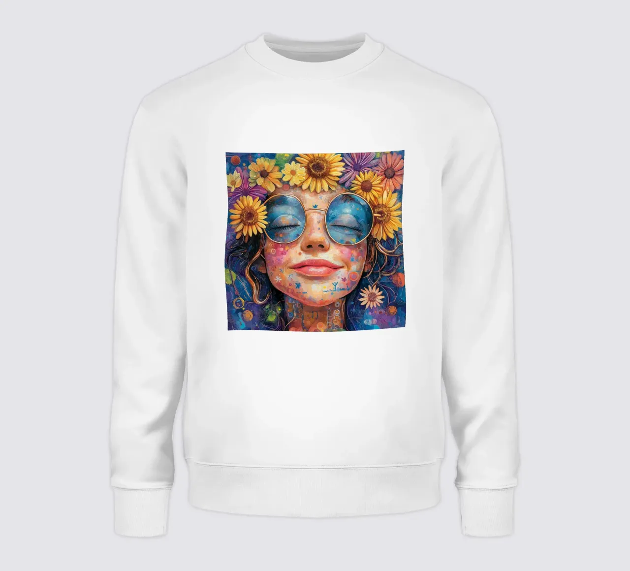 Faccia felice colorata felpa da Motivate-Today