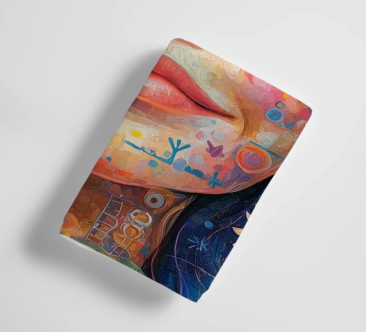 Faccia felice colorata asciugamano da bagno da Motivate-Today