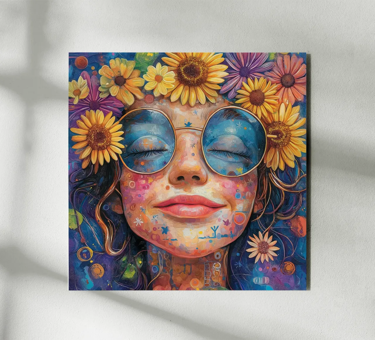 Faccia felice colorata alluminio dibond da Motivate-Today