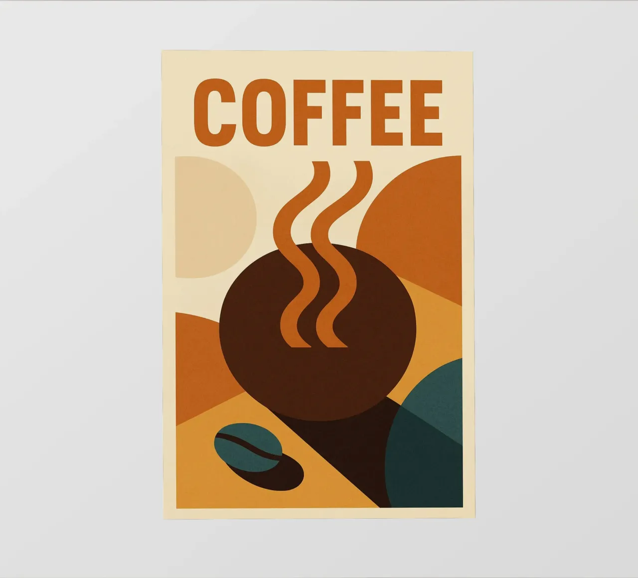 CAFFÈ - Un risveglio grafico per gli amanti del caffè telo in pvc da Boissons - Affiches & posters - Retro