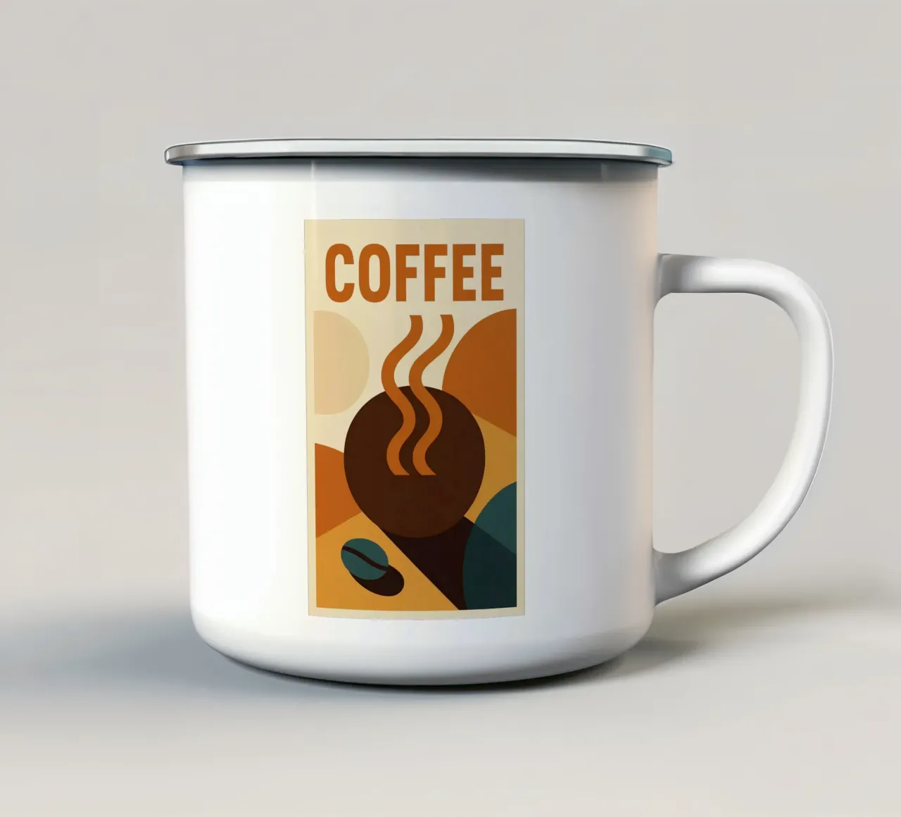 CAFFÈ - Un risveglio grafico per gli amanti del caffè tazza in smalto da Boissons - Affiches & posters - Retro