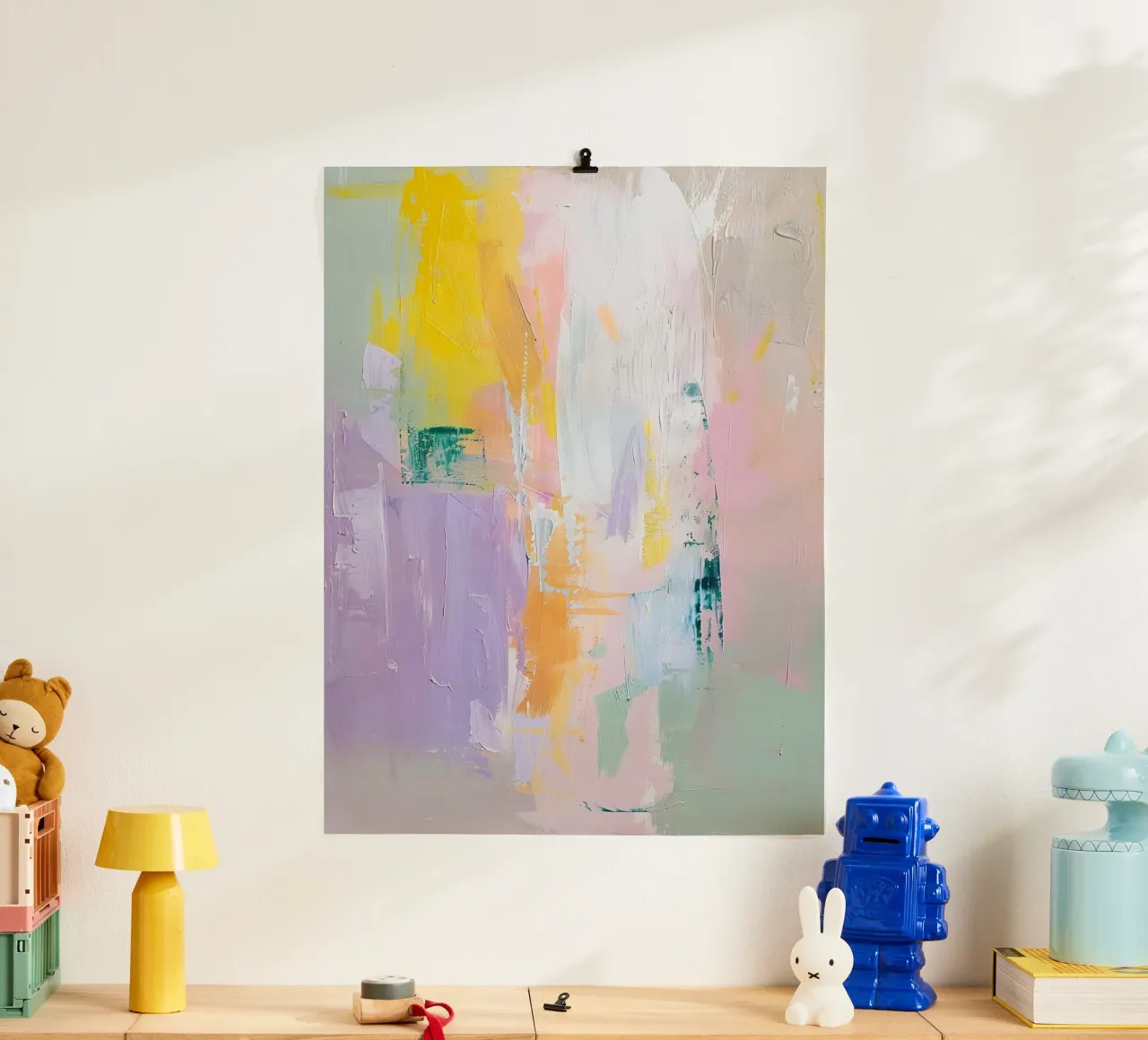 Soft Collision poster con telaio in legno da Mosaic Dialogue