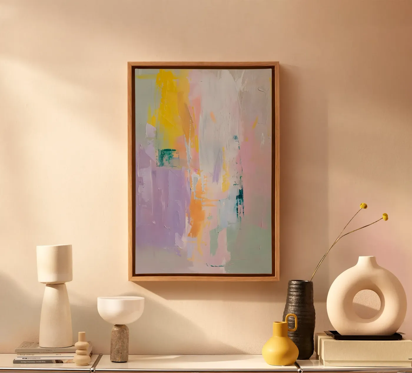 Lichte botsing canvas van Colormenta