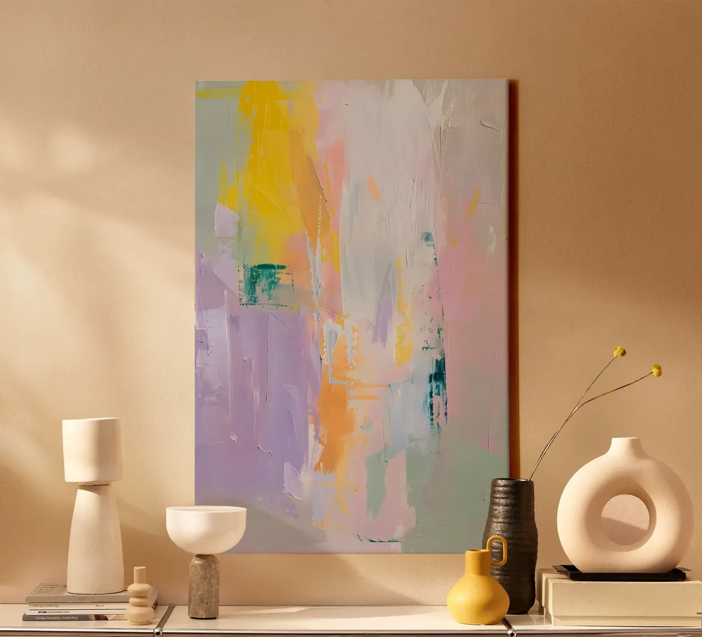 Lichte botsing canvas van Colormenta