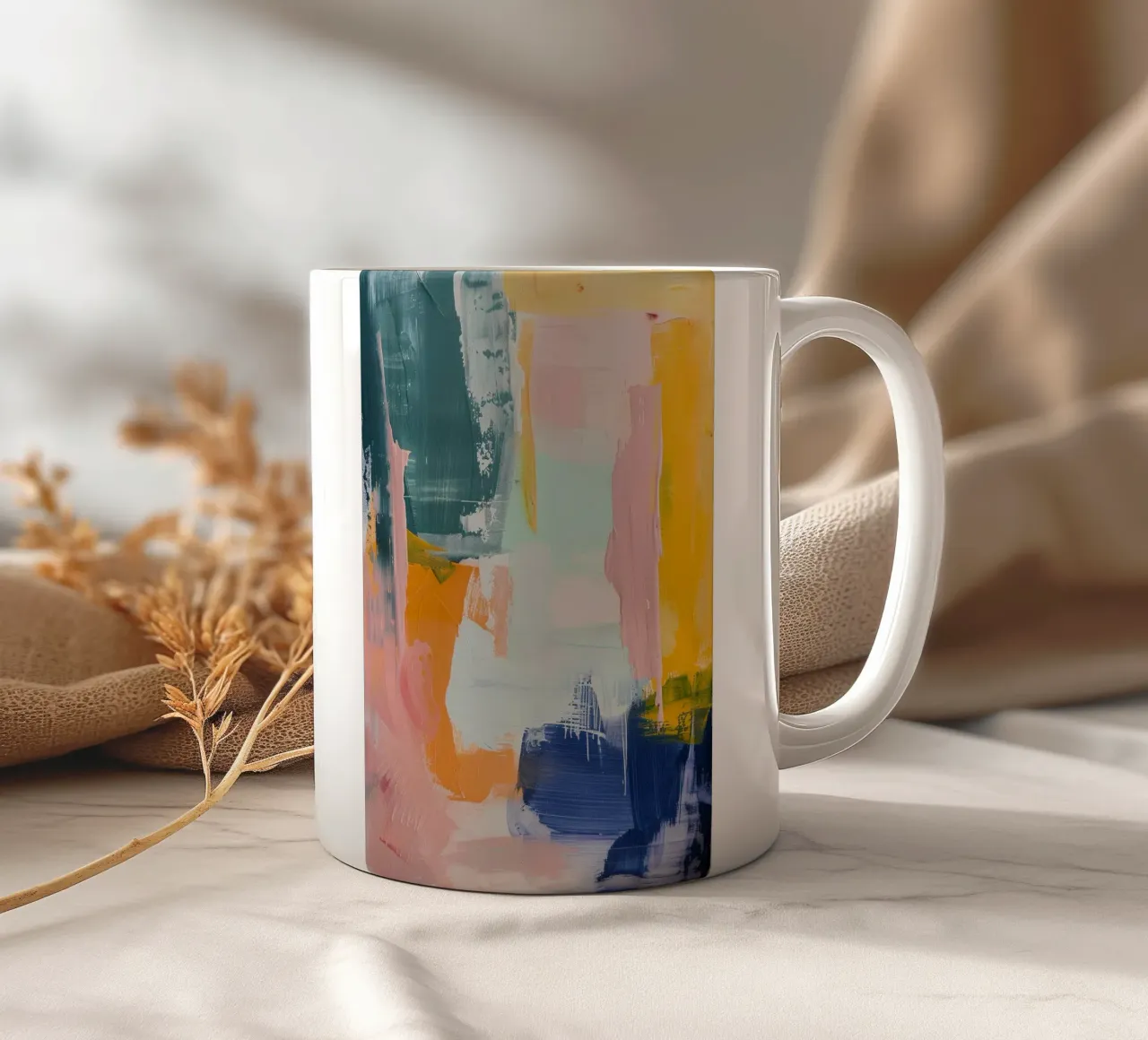 Sun-Drenched Harmony tazza in ceramica da Mosaic Dialogue
