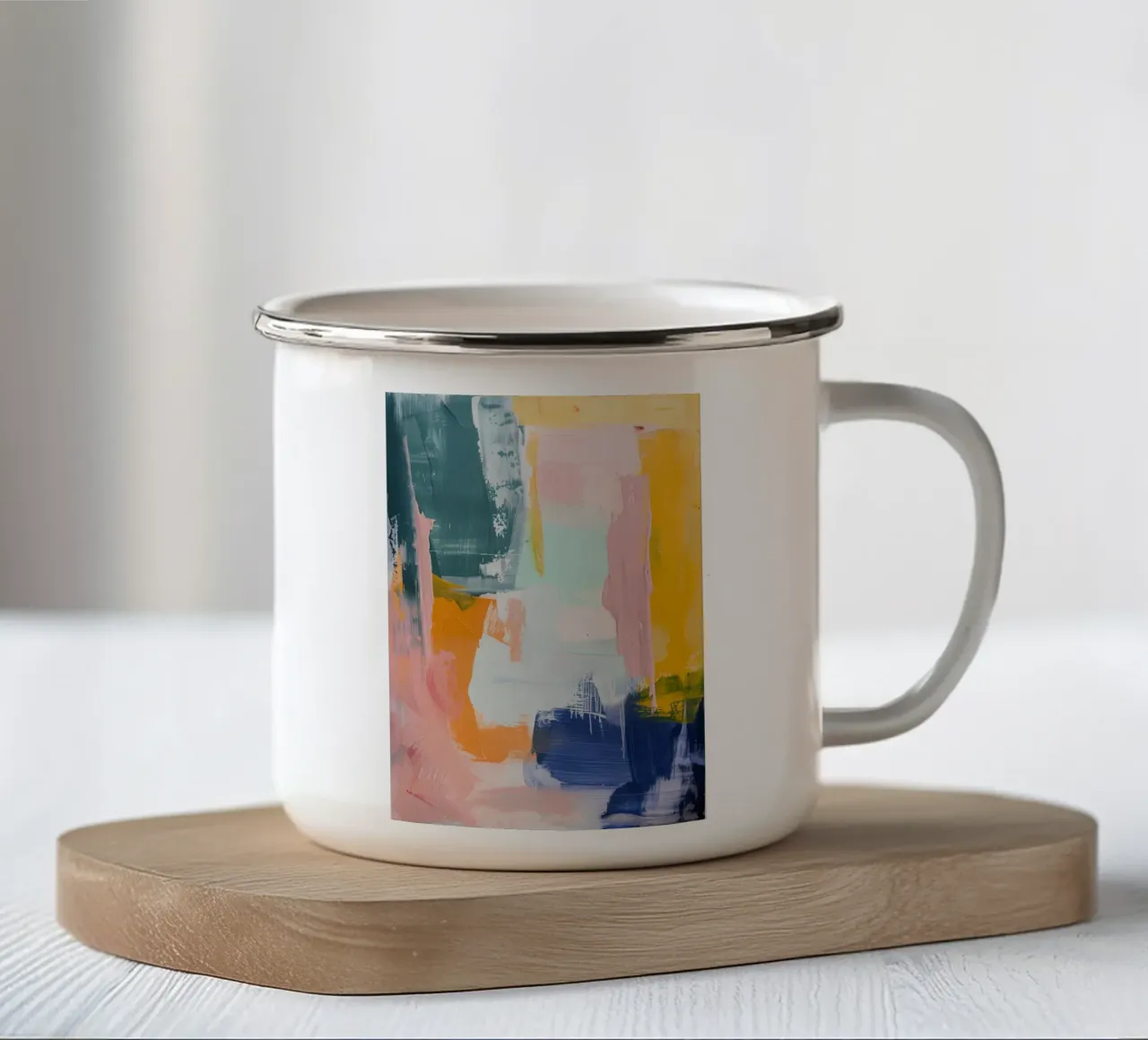 Sun-Drenched Harmony tazza in smalto da Mosaic Dialogue