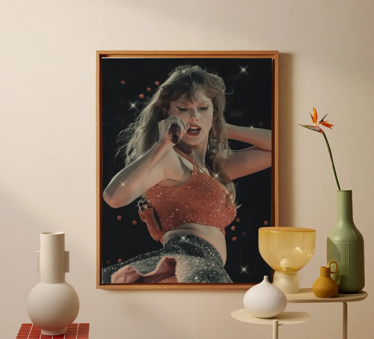 Taylor Swift canvas met Baklijst van Musadad Shop
