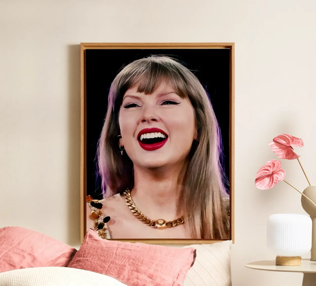 Taylor Swift canvas met Baklijst van Musadad Shop