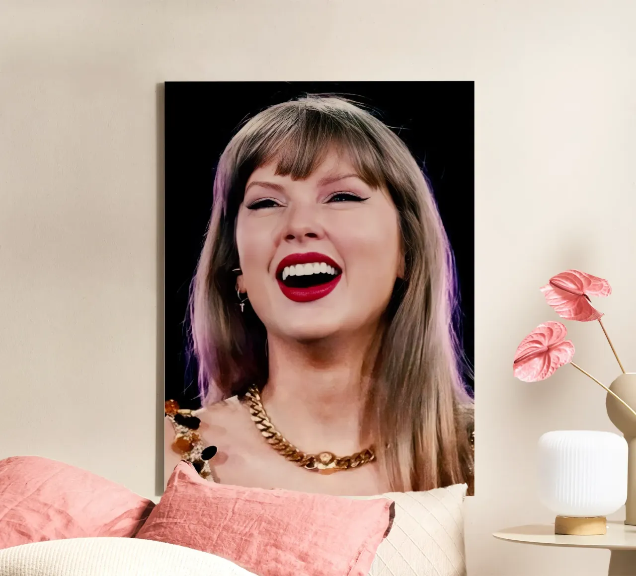 Taylor Swift canvas met Baklijst van Musadad Shop