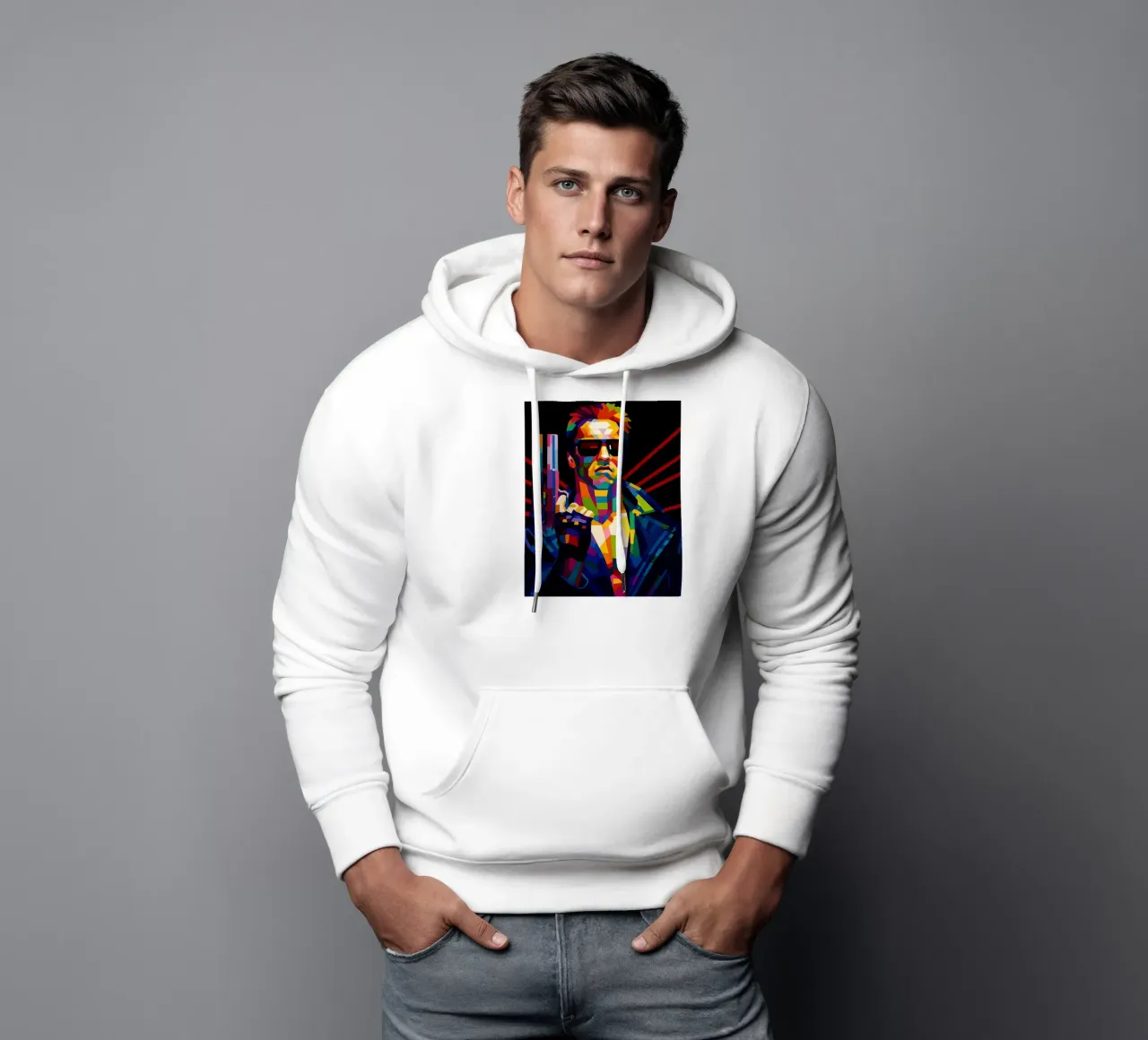 Terminator Arnold Schwarzenegger wpap felpa con cappuccio da BONANZA