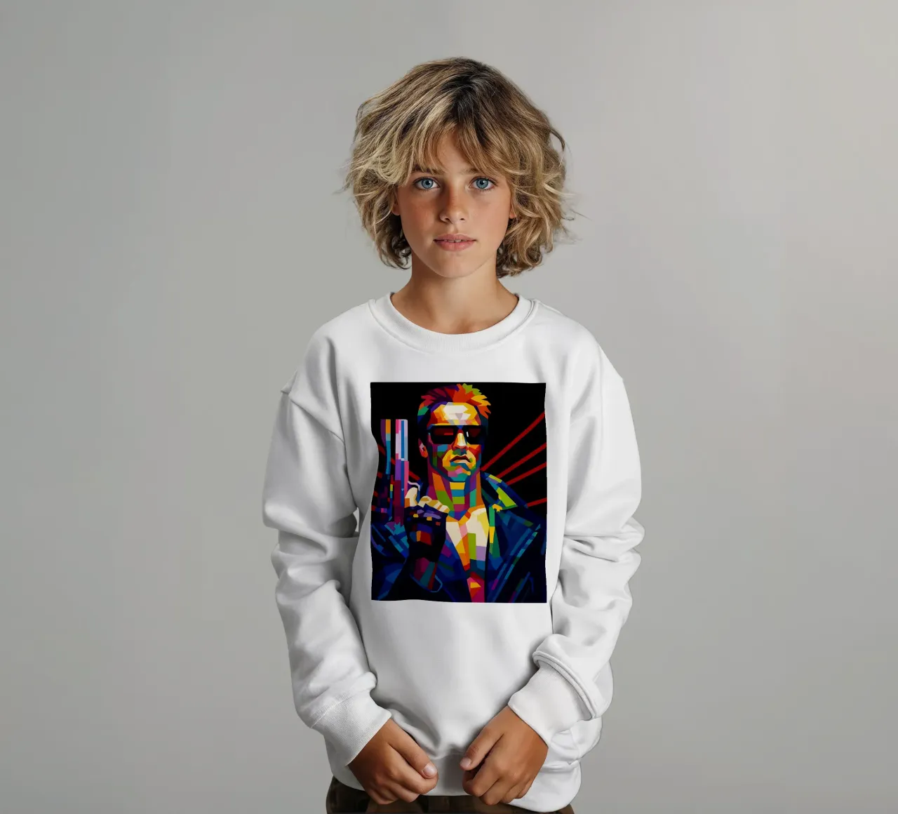 Terminator Arnold Schwarzenegger wpap felpa bambino da BONANZA