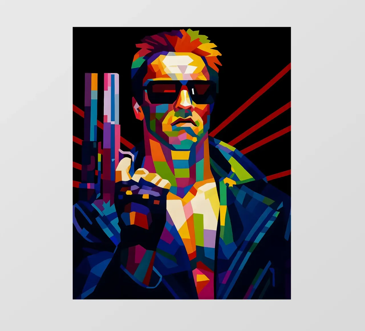 Terminator Arnold Schwarzenegger wpap pellicola backlit da BONANZA
