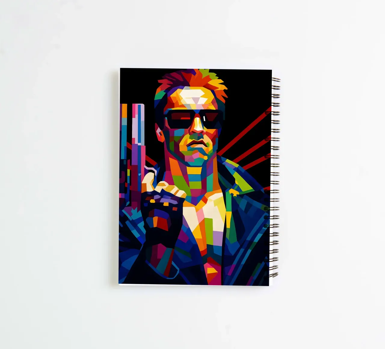 Terminator Arnold Schwarzenegger wpap spiral notebook by BONANZA