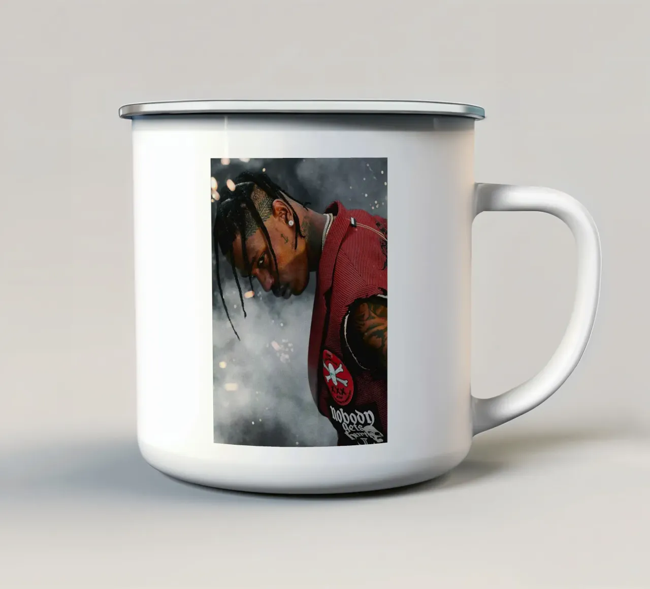 Travis Scott tazza in smalto da Musadad Shop