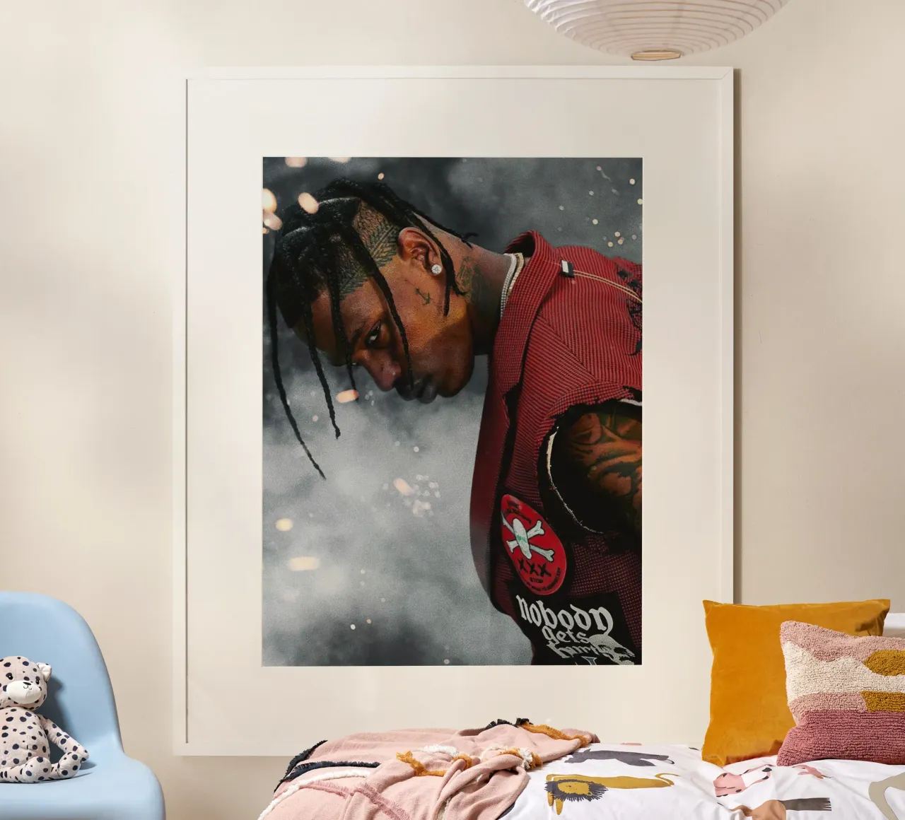 Travis Scott poster con telaio in legno da Musadad Shop