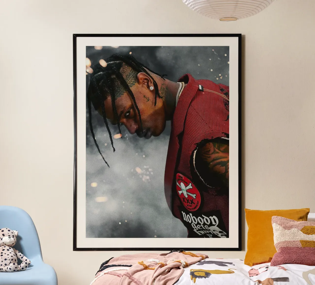 Travis Scott poster con telaio in legno da Musadad Shop
