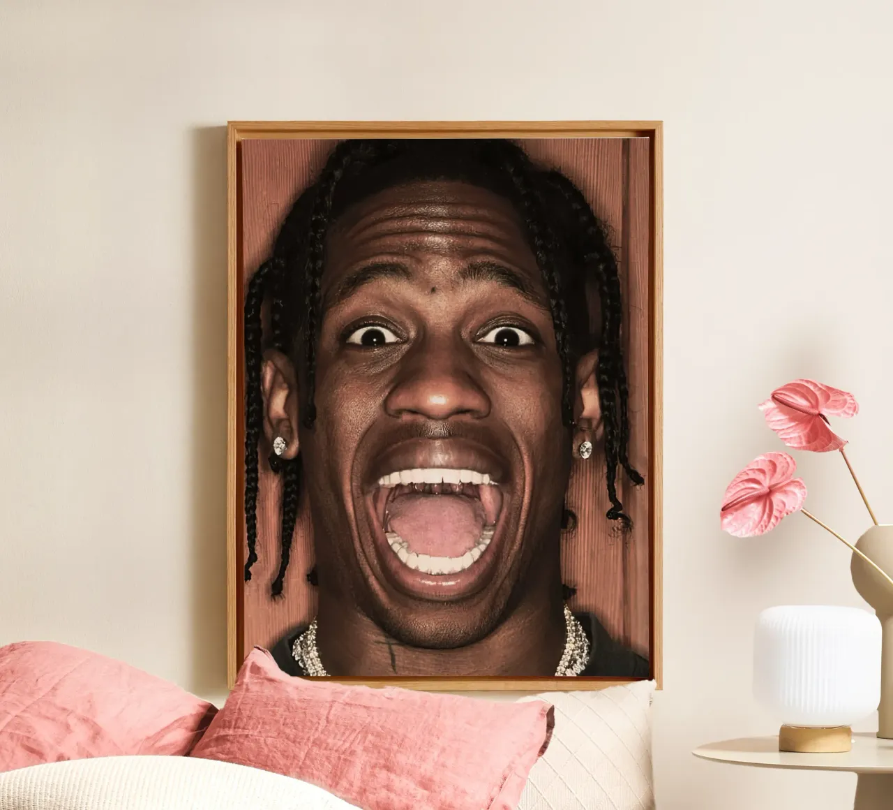 Travis Scott tela con Cornice a cassetta da Musadad Shop