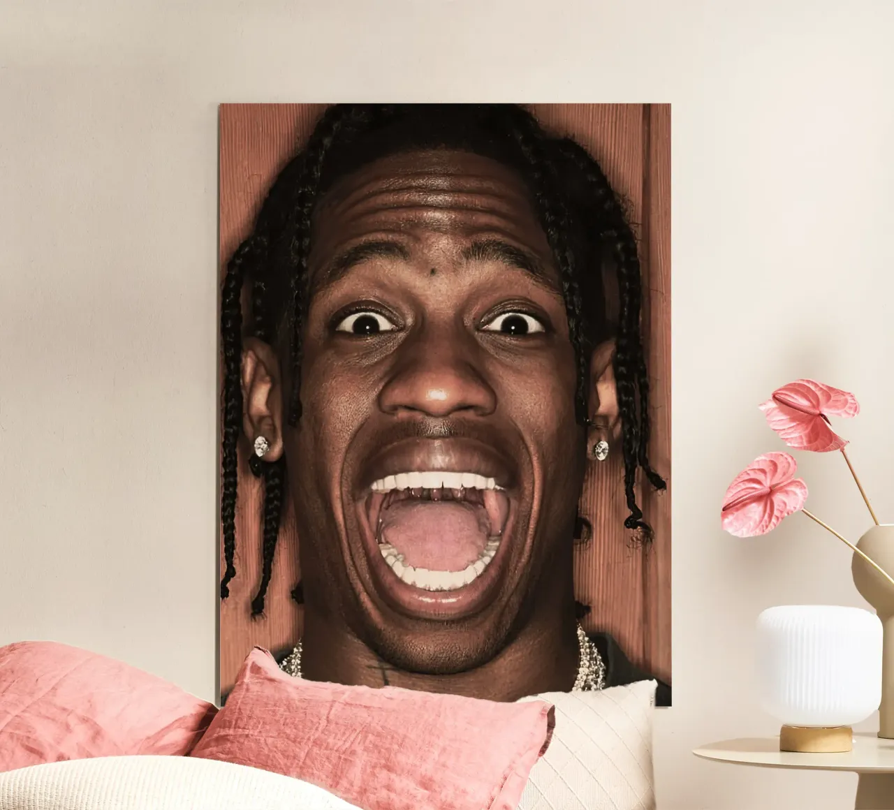 Travis Scott poster con telaio in legno da Musadad Shop