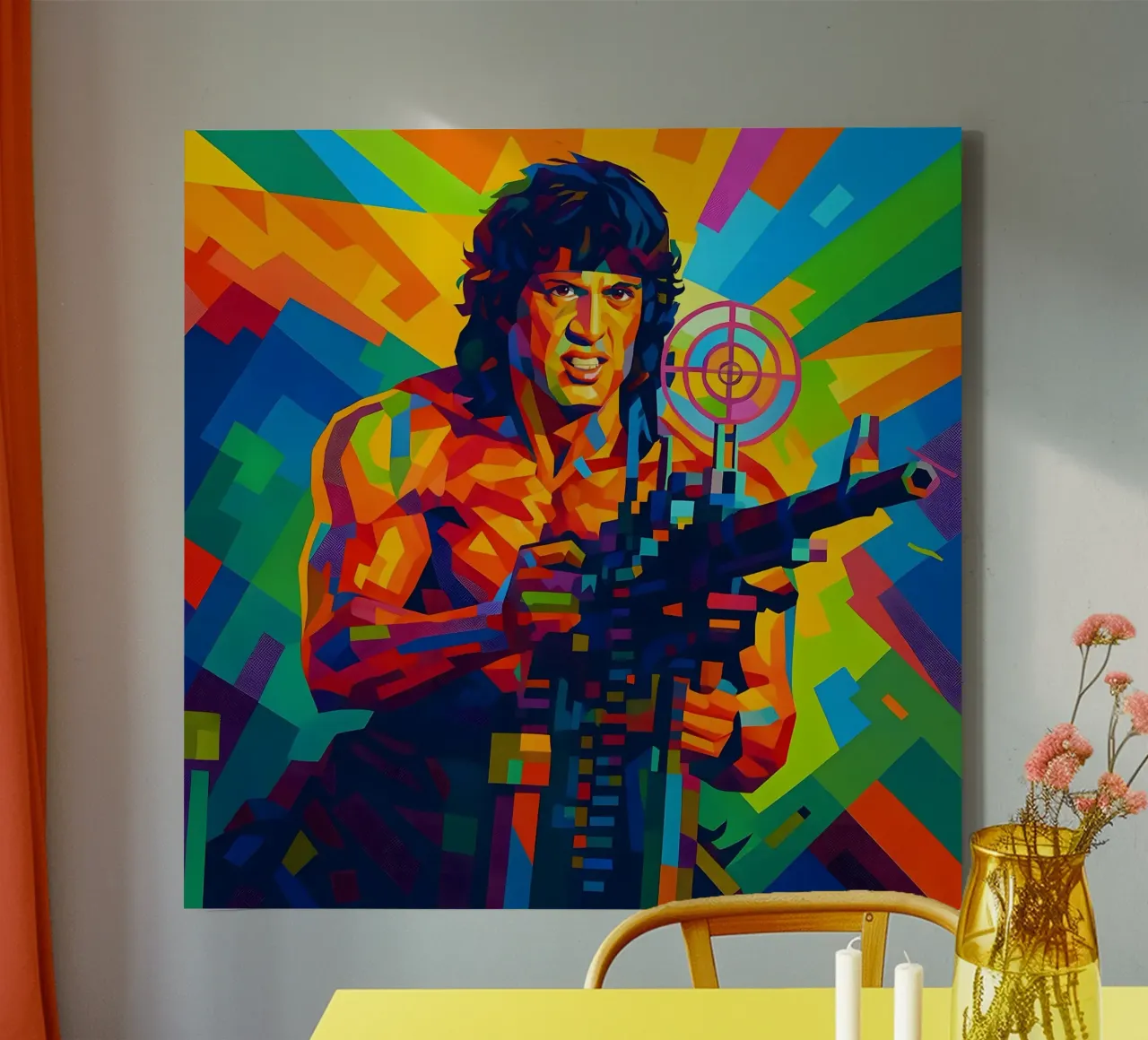 Rambo Sylvester Stallone tela con Cornice a cassetta da BONANZA