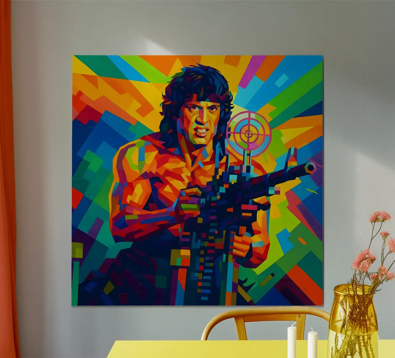 Rambo Sylvester Stallone poster con telaio in alluminio da BONANZA