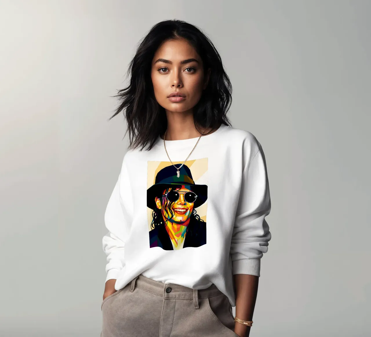 Michael Jackson smile wpap art felpa da BONANZA