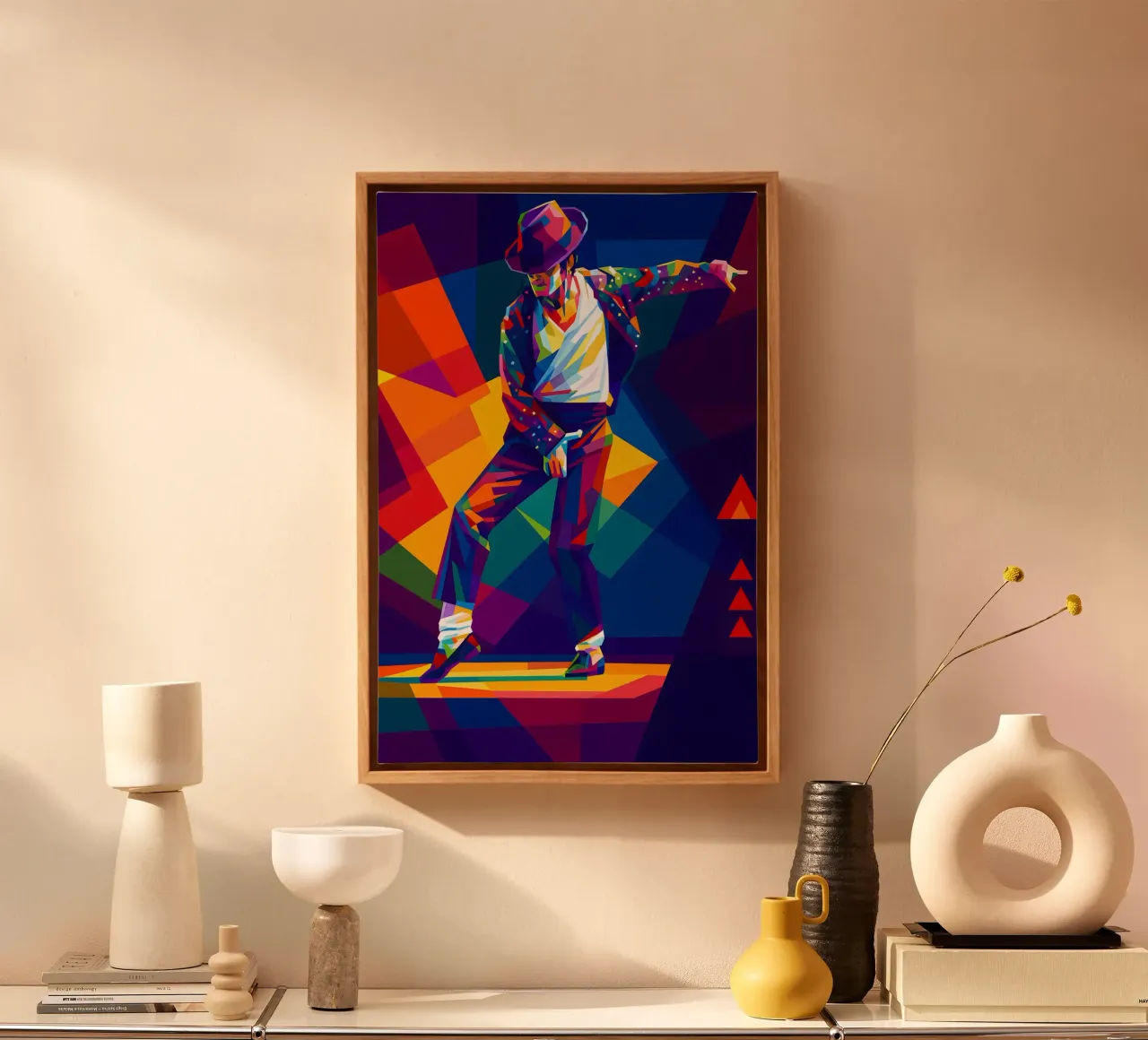 Michael Jackson dans wpap kunst canvas met Baklijst van BONANZA
